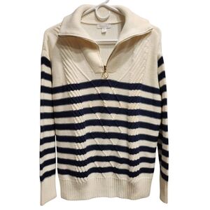 Oversized Chunky Knit Sweater Women's Size M Quarter Zip